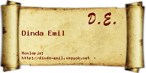 Dinda Emil névjegykártya