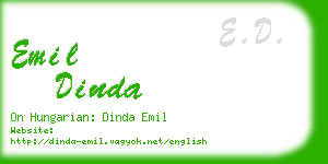 emil dinda business card